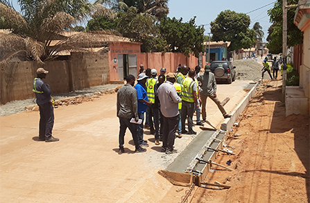 Pre embedded construction of low-voltage cables for road renovation in Nigerian towns