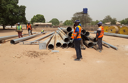Construction Application Case of Overhead Insulated Cable Project in The Gambia